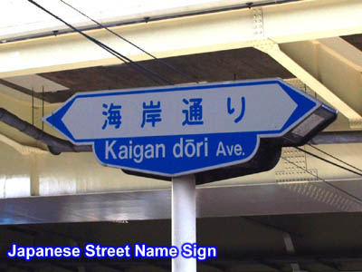 日本のストリート名の標識