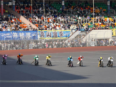 SG日本選手権オートレース３日目第９レース最終予選のオープンダッシュ