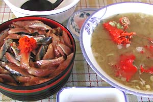 サンマ丼と鉄砲汁 鈴木食堂 納沙布岬