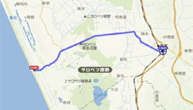 北海道道444号線（サロベツ原野）の地図