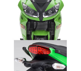 Front and rear images of Ninja400R