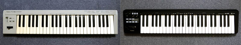 Roland製MIDIキーボード・コントローラーPC-180とAK-49
