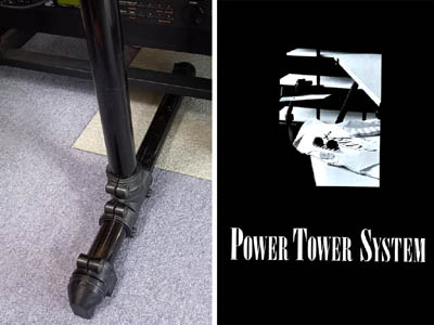 星野楽器製造のPTS(Power Tower System)のカタログ表紙とパーツ