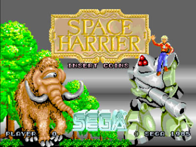 The tile screen of 'Space Harrier'