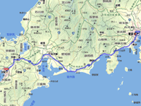 国道1号線の地図