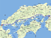 国道2号線の地図