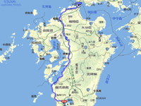 国道3号線の地図
