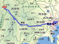 国道20号線の地図