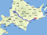 国道38号線の地図