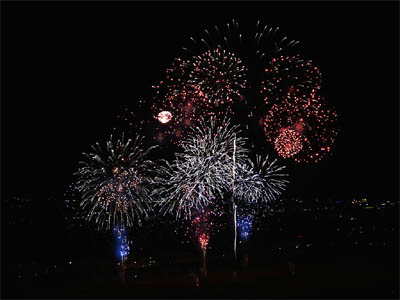 Showa Kinen Park Fireworks Show in Japan