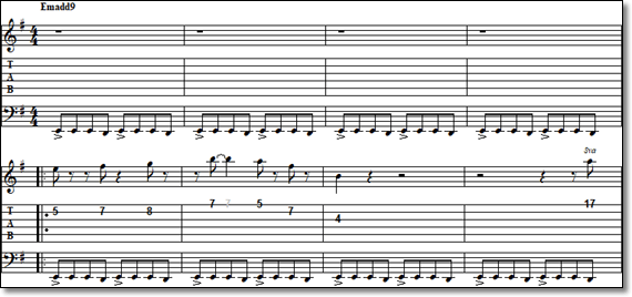 Music score of DARIUS King Fossil