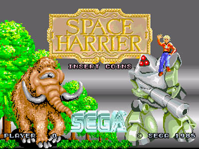 title screen of Space Harrier