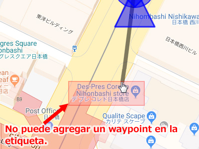 Ejemplos de lugares donde no puede hacer clic en Google Maps