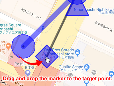 Move markers displayed on Google Maps