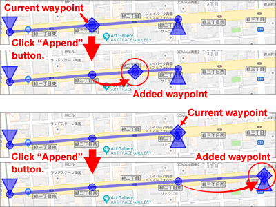 How to add new waypoint in the Google Maps