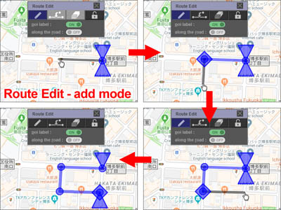 How to create a route on Google Maps in add mode