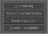 Shortcut menu displayed when right-clicking waypoint