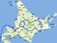 Hokkaido touring route