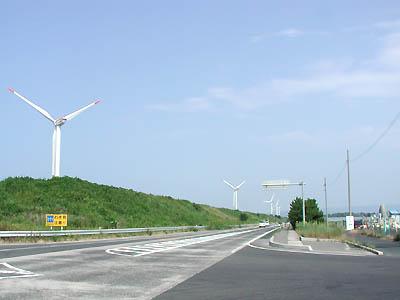 国道９号線 風力発電施設