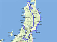 Tohoku region touring route