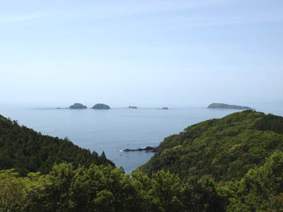 徳島県道147号線、南阿波サンラインから見た海