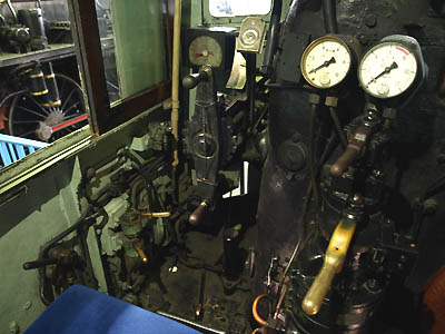梅小路蒸気機関車館に展示されているC55-1号機の運転席
