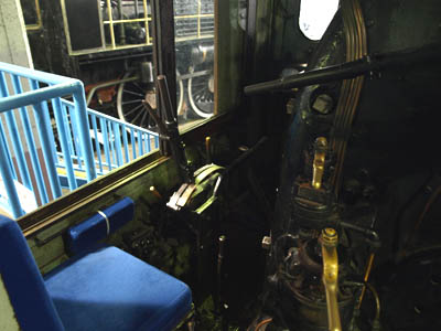 梅小路蒸気機関車館に展示されているC53-45号機の運転席