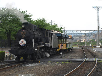 梅小路蒸気機関車館で乗車用に動態保存されているスチーム号8620形8630号機