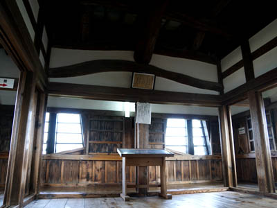 彦根城の天守閣の中の部屋