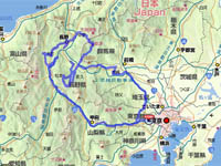 Josyu and Shinsyu touring route