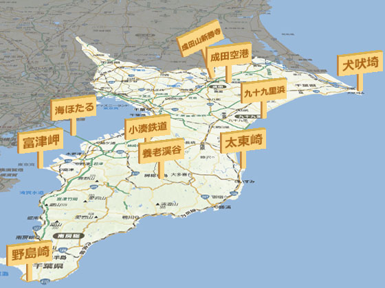 千葉県ツーリングスポットマップ
