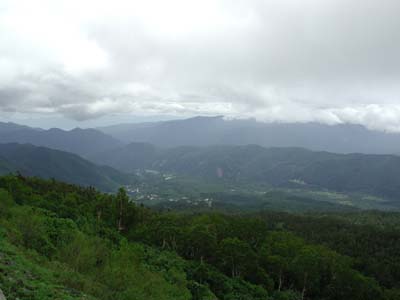 乗鞍岳線から見た山岳の景色