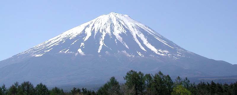 鳴沢から見た富士山