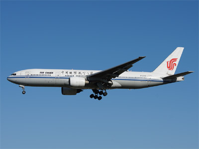 上海(SHA)発 成田(NRT)行 中国国際航空 CA929便、Boeing 777-200 (B-2061)