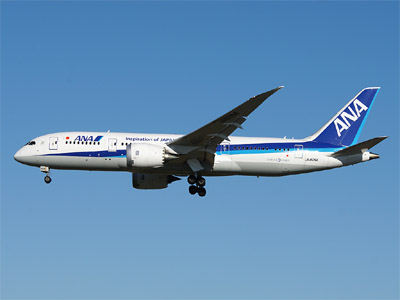 マニラ(MNL)発 成田(NRT)行 全日本空輸 NH820便、Boeing 787-8 (JA829A)