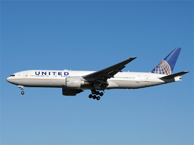 ニューヨーク(JFK)発 成田(NRT)行 UA79便、ユナイテッド航空 Boeing 777-200ER (N78005)