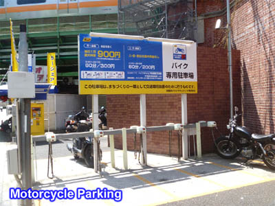 Japanisches Motorrad Parken