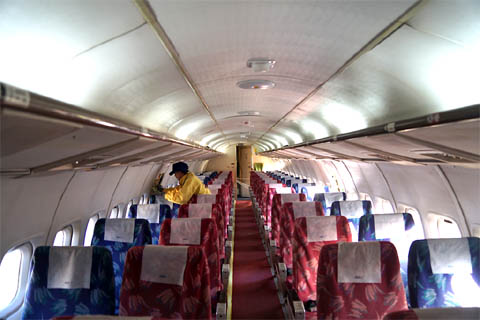 aircraft cabin of YS-11