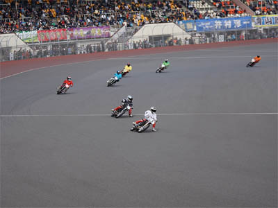 SG日本選手権オートレース３日目第６レース最終予選の試走