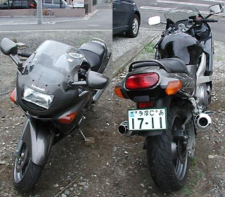 Front and rear images of ZZR400