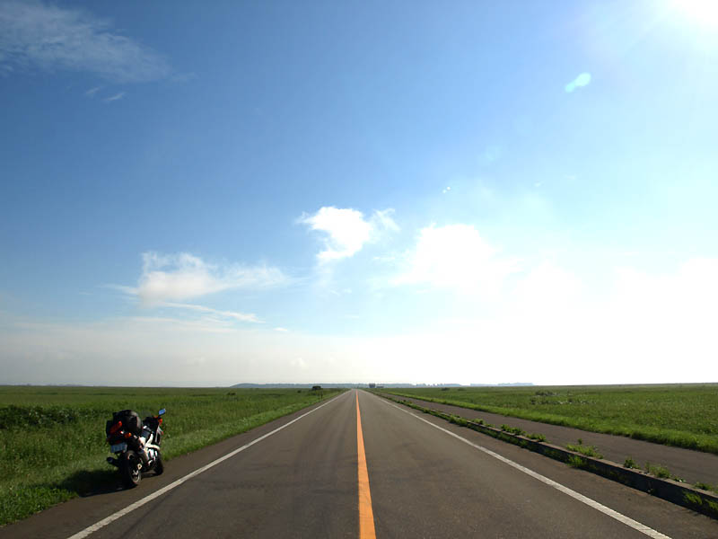 北海道の直線道路