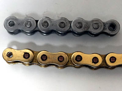 Worn chain after traveling 28,000km