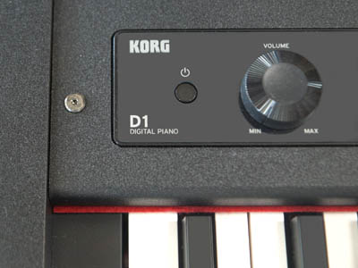 KORG D1のソフトウェア電源スイッチ