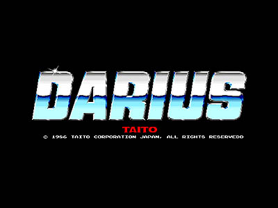 ダライアス(DARIUS)のタイトル画面(クレジット画面)