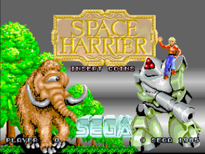 Der Kachelbildschirm von 'Space Harrier'