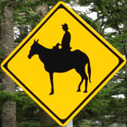 動物注意標識 馬