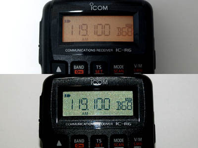 ICOM IC-R6 ディスプレー