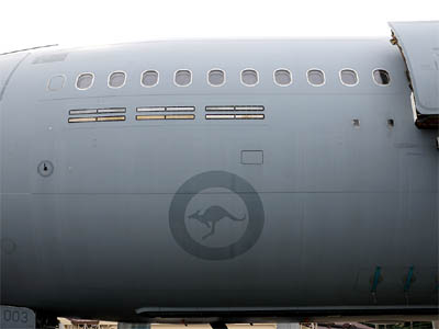 オーストラリア空軍の機体に描かれているカンガルーのロゴマーク
