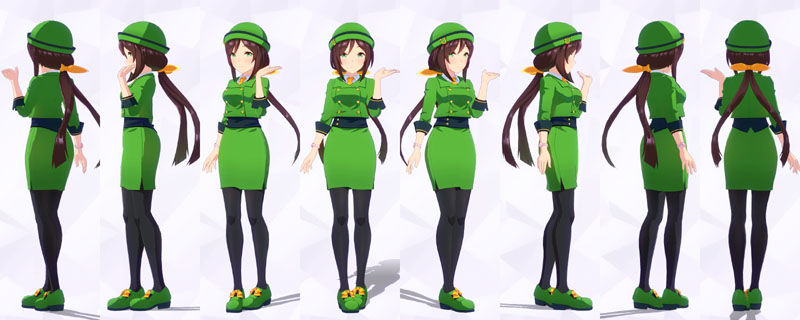 駿川たづな（トキノミノル）の八方向画像（トレーナーノートより）