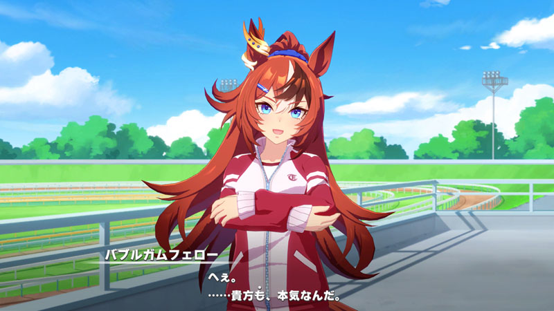 会長ことシンボリルドルフに勝つためにスカウト（契約）前のトレーナーと練習するバブルガムフェロー